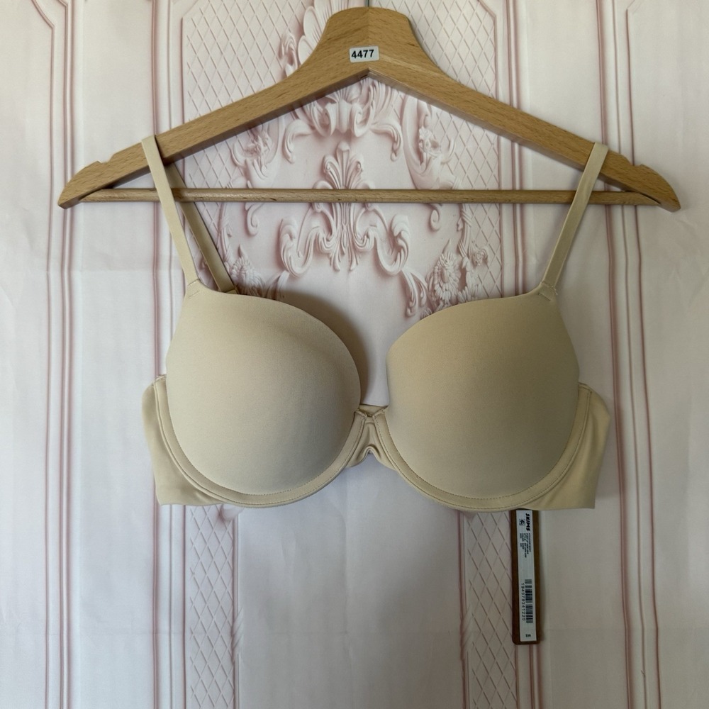 Skims Fits Everybody Push Up Demi Bra In Sand Size 34C NWT $56